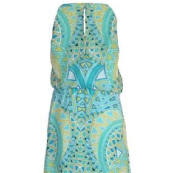 MSK - Multi color Printed Halter Maxi Dress - Picture 2 of 4